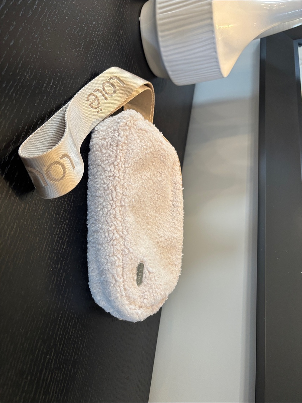 Lole Cozy Sherpa Sling Bag in Cream